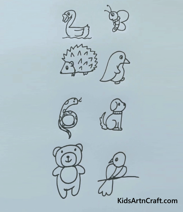 Let's Try Some Easy And Cool Tricks To Draw Birds and Animals