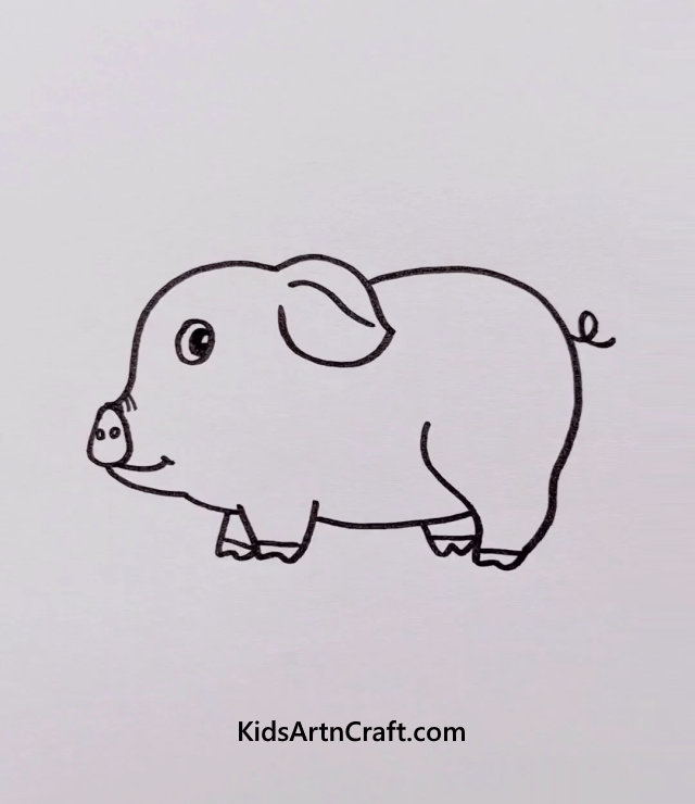 Teach Kids To Draw In An Easy Way Small Toed Pig