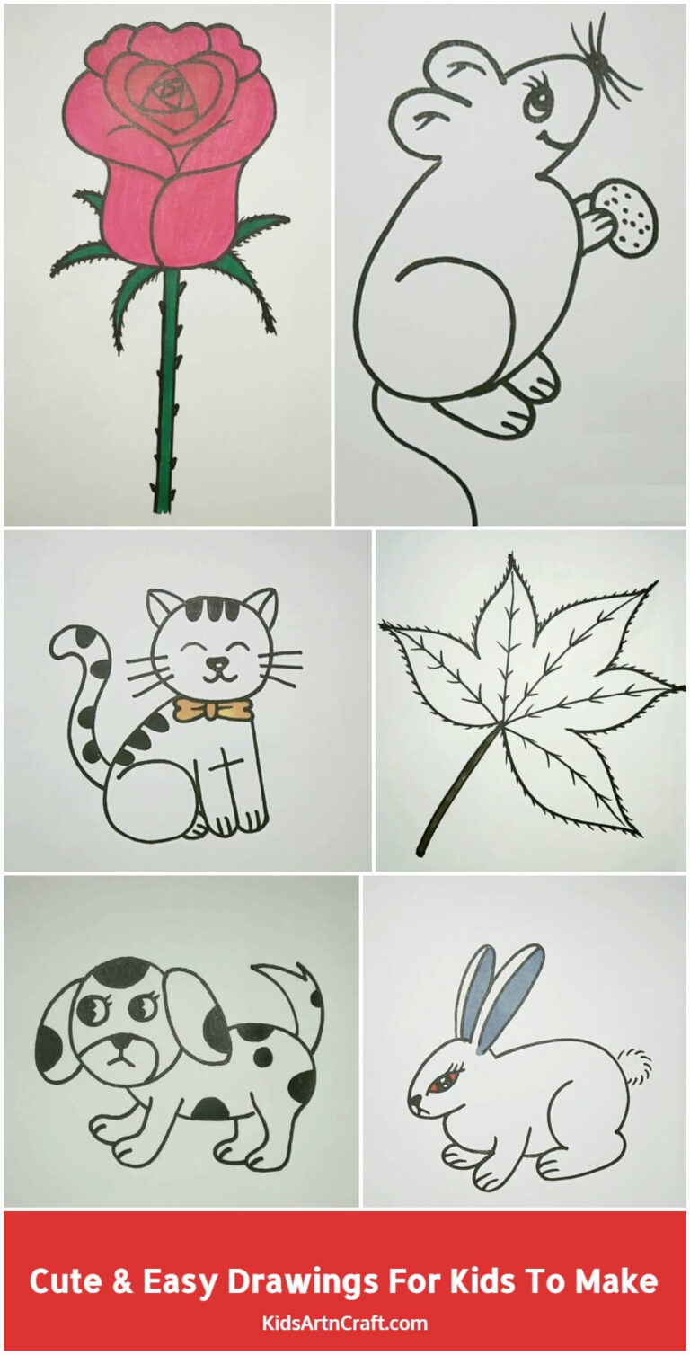 Cute & Easy Drawings for Kids to Make - Kids Art & Craft