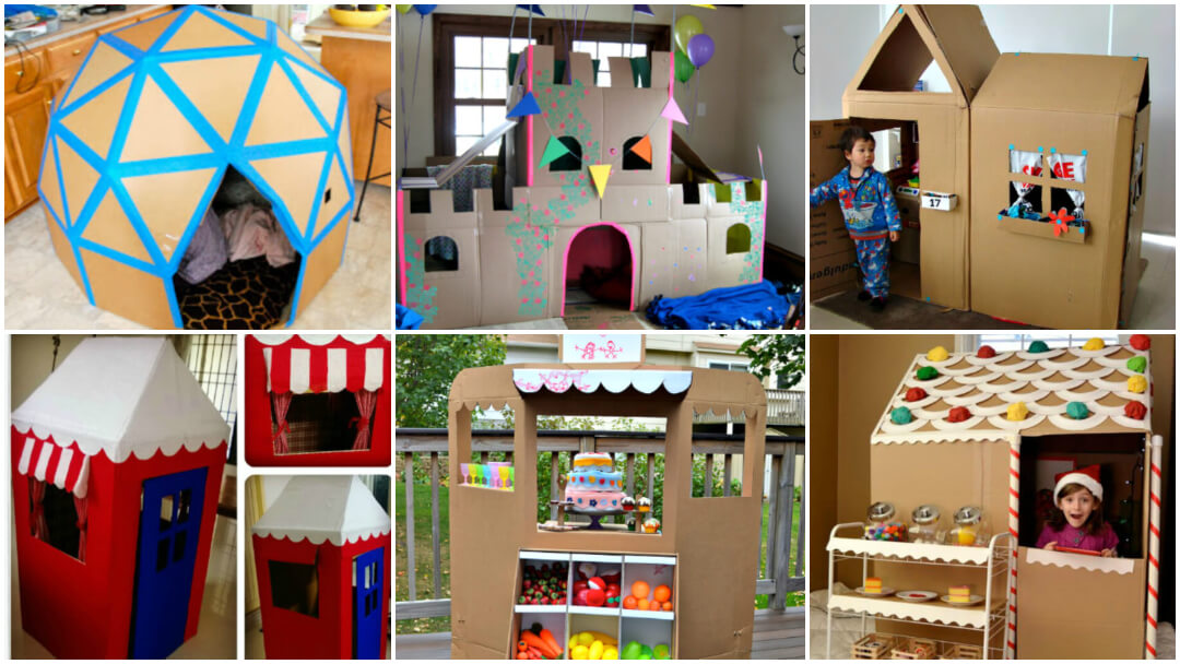 Cardboard Forts & Houses Ideas For Kids