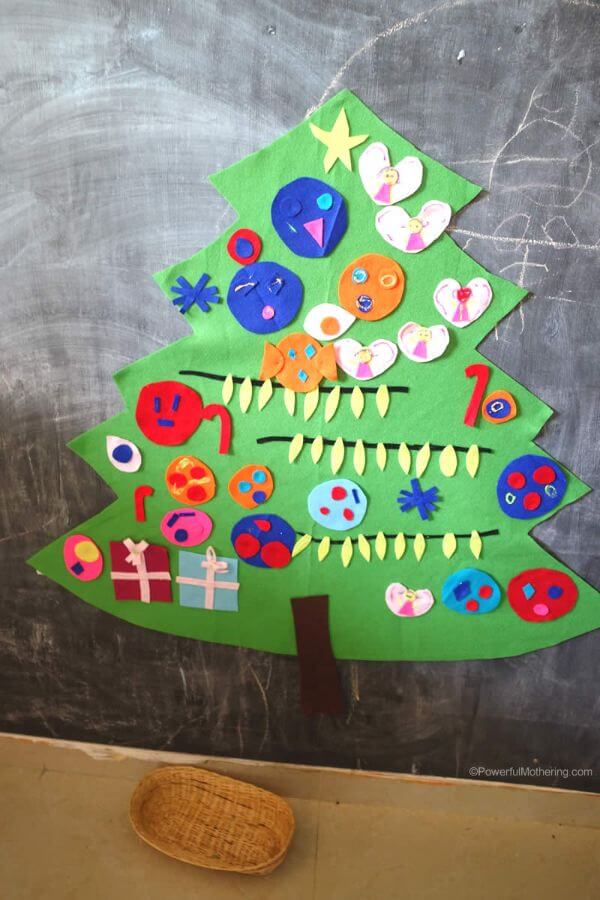 DIY Felt Christmas Tree Activity For Kids Christmas Tree Ideas for School Projects