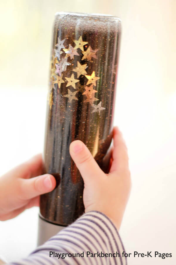 Outer Space Activities for School DIY Galaxy Sensory Bottle Art For Kids