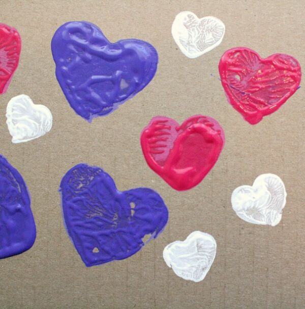 DIY Heart Stamp Art For Preschoolers