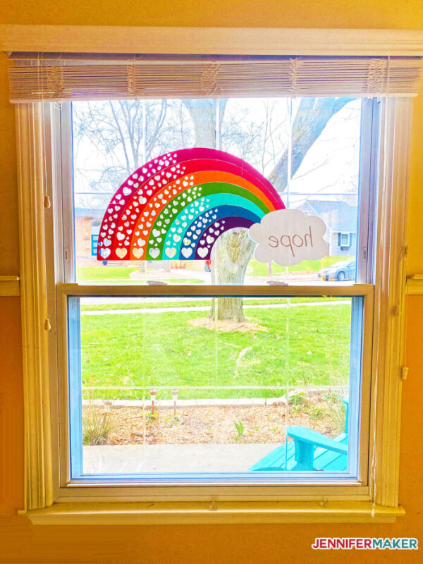 DIY Heart Themed Rainbow Craft For Kids
