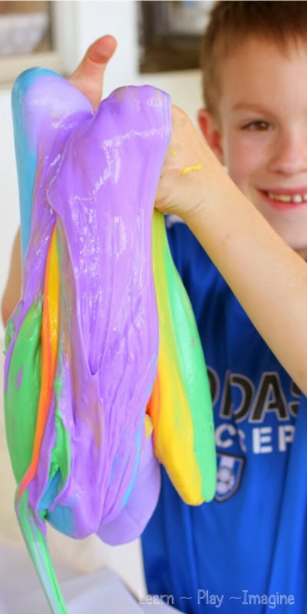 Rainbow Crafts and Activities for Kids DIY Rainbow Art With Slime