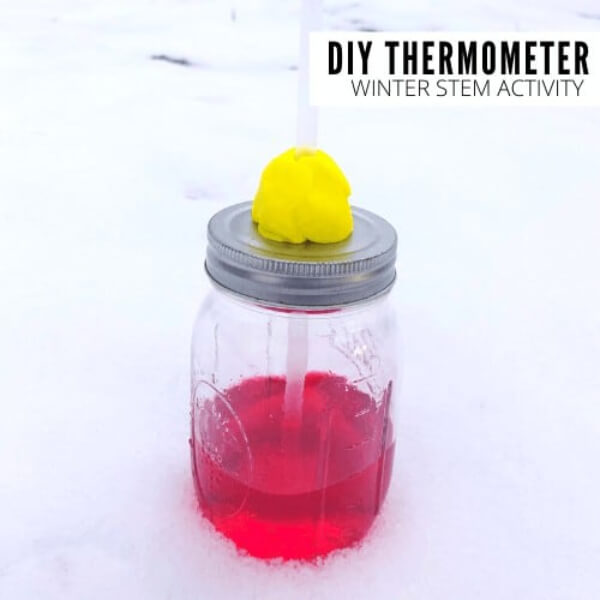DIY Simple Mason Jar Thermometer Craft Ideas For Kids