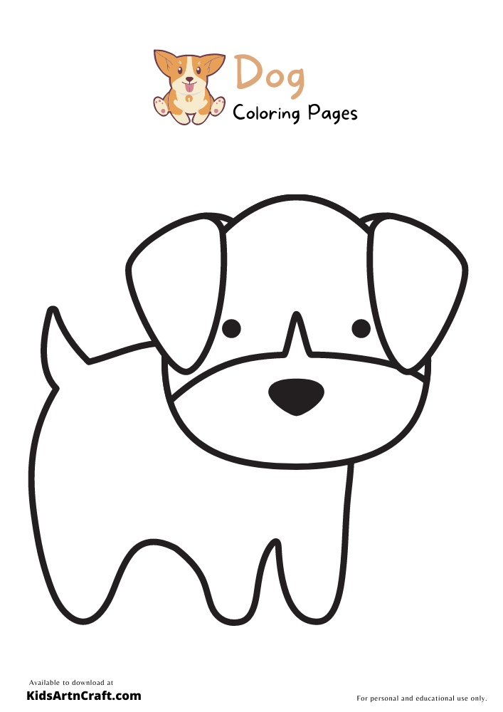 Dog Coloring Pages For Kids - Free Printables