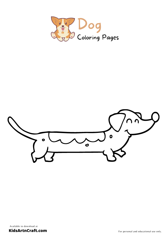 Dog Coloring Pages For Kids - Free Printables