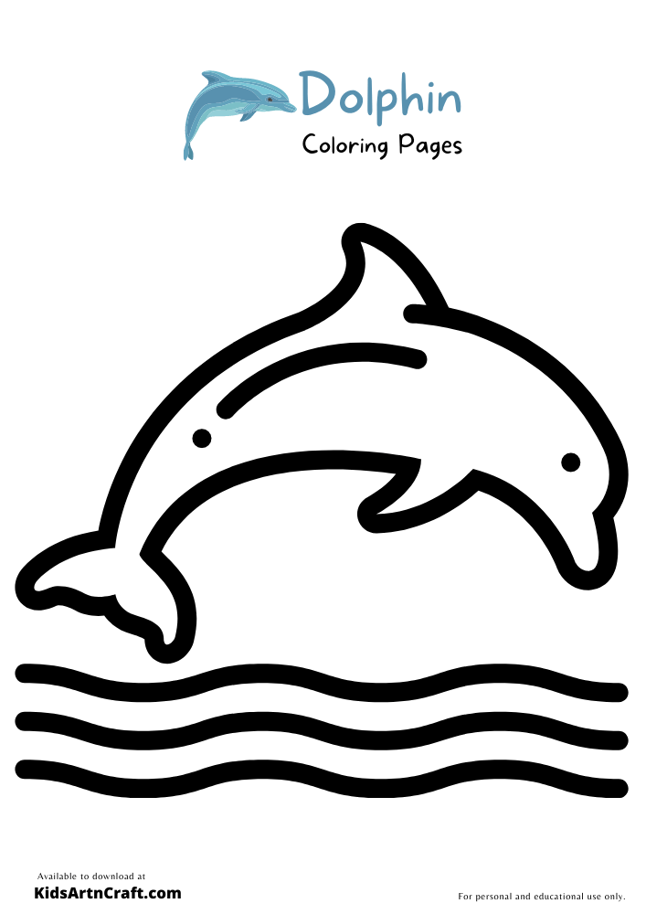 Dolphin Coloring Pages for Kids – Free Printables