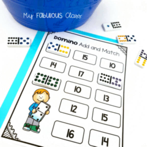 Kindergarten Math Games to Play at Home Domino Math Center Dice Game For Kindergarten
