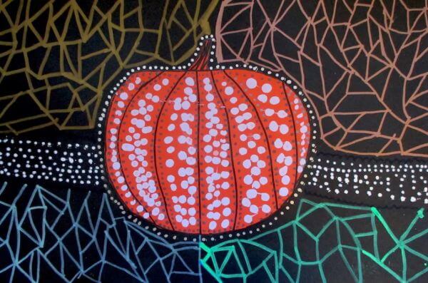 Dotted Pumpkins Art Project For Kids Halloween Crafts, Activities, & Games for School