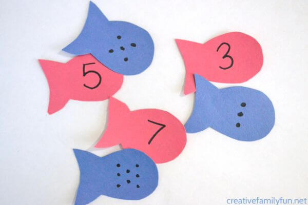 Fish Number Match Game Activity For Kids