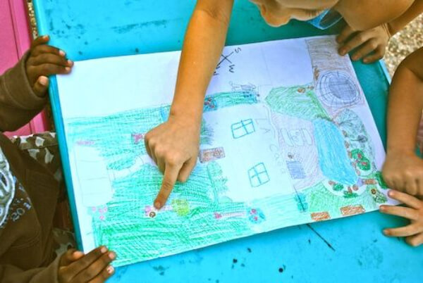 Draw A Map In Your Outdoor Space By Child