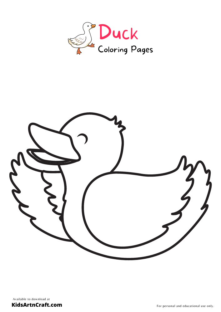 Duck Coloring Pages for Kids – Free Printables