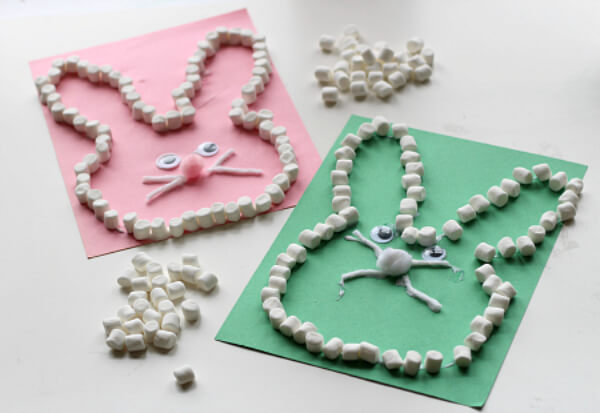 Easter Marshmallow Bunny  Preschool Craft