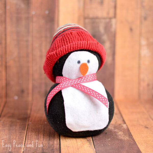 No-Sew Sock Penguin Craft For Kids Classroom Winter Crafts
