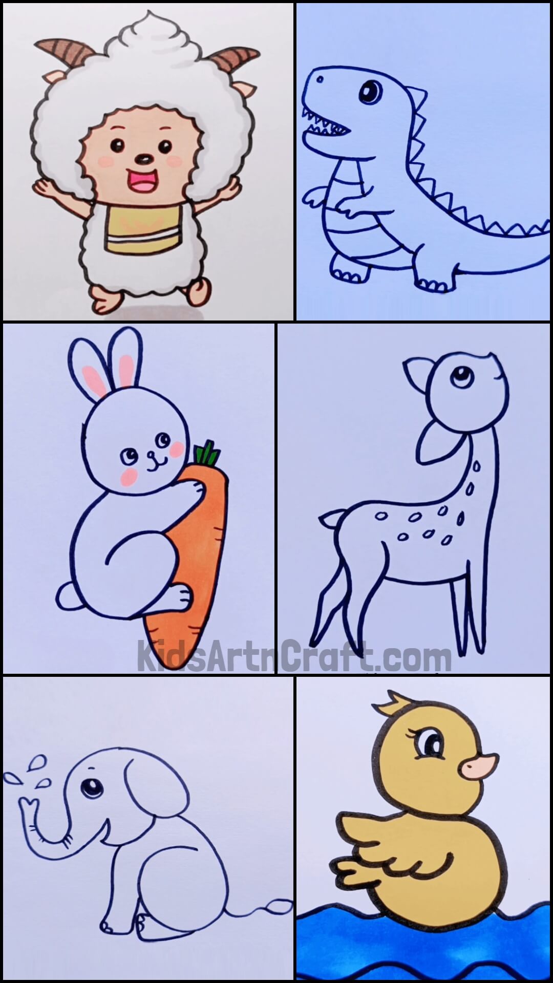 Teach Kids Creative Ways To Draw Animals - Easy Animals to Draw for Kids