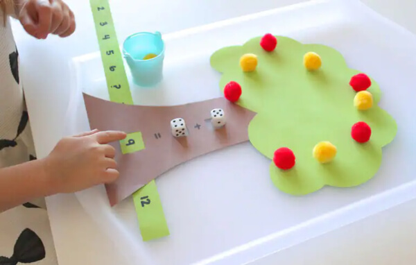 Easy Apple-Tree Addition Game Activities For Kids