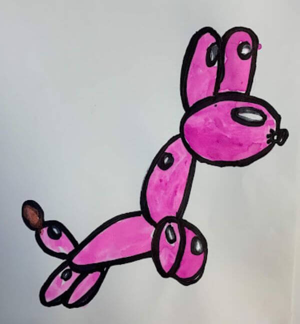 First Grade Art Projects for Kids Easy Balloon Dog Drawing Activity For Kids