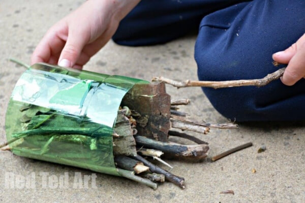 Easy Bug Hotel For Preschooler Recycled Art & Craft Ideas for Kids