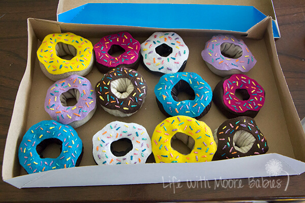 Easy Donuts Made From Socks Craft Ideas Easy to Make DIY Toys for Kids to Play