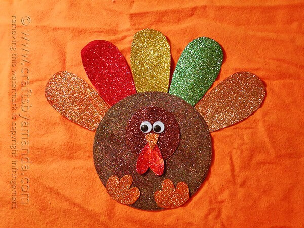 DIY Thanksgiving Craft Ideas Easy Glitter CD Thanksgiving Craft for Kids