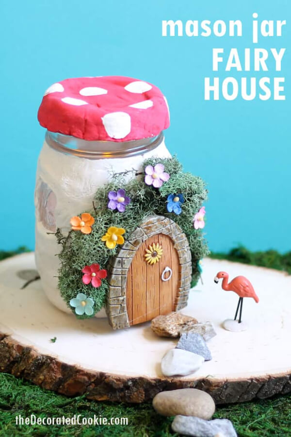 Easy Mason Jar Fairy House Craft