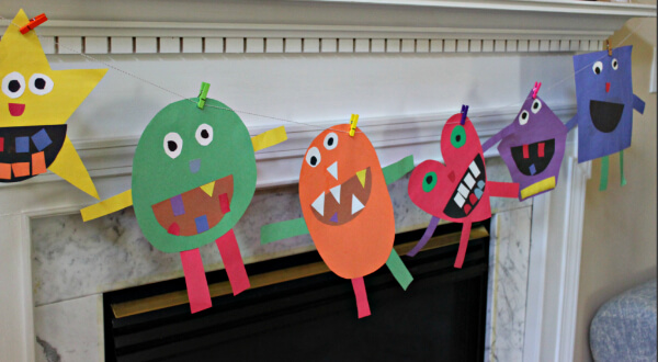 Easy Monster Shape Craft Ideas Easy First Grade Art Projects