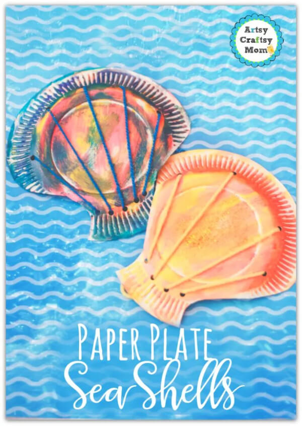 Easy Paper Plate Sea Shells  Ocean Craft Activities & Experiments for Kids