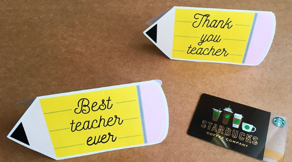 Easy Pencil Teacher Appreciation Gift Card Holders
