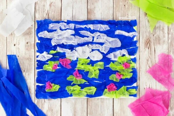 Easy Tissue Paper Monet Craft Ideas