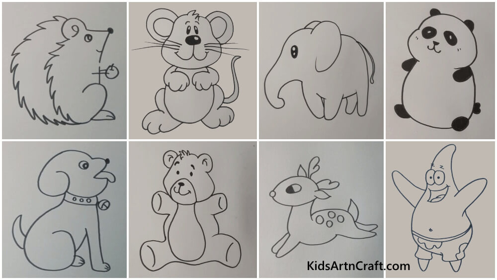 Easy! How To Draw 10 Cute Animals For Kids In Simple Steps-saigonsouth.com.vn
