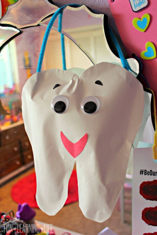 Easy Tooth Construction Paper Craft  Dental Health Activities for Kids (Preschool & Kindergarten)