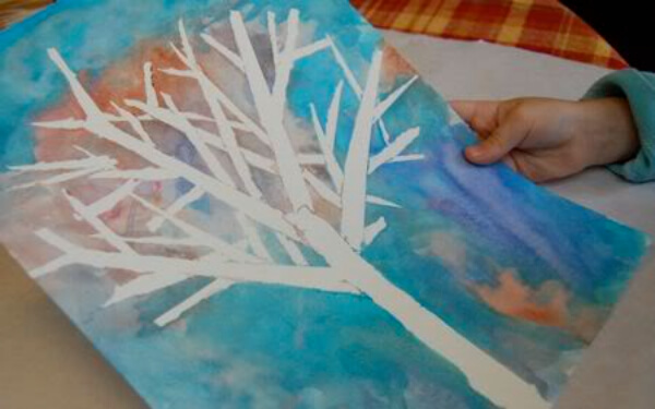 Silhouette Winter Tree Craft Project