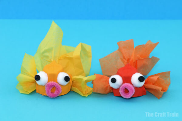 Egg Carton Goldfish Carton Craft Ideas  Ocean Craft Activities & Experiments for Kids