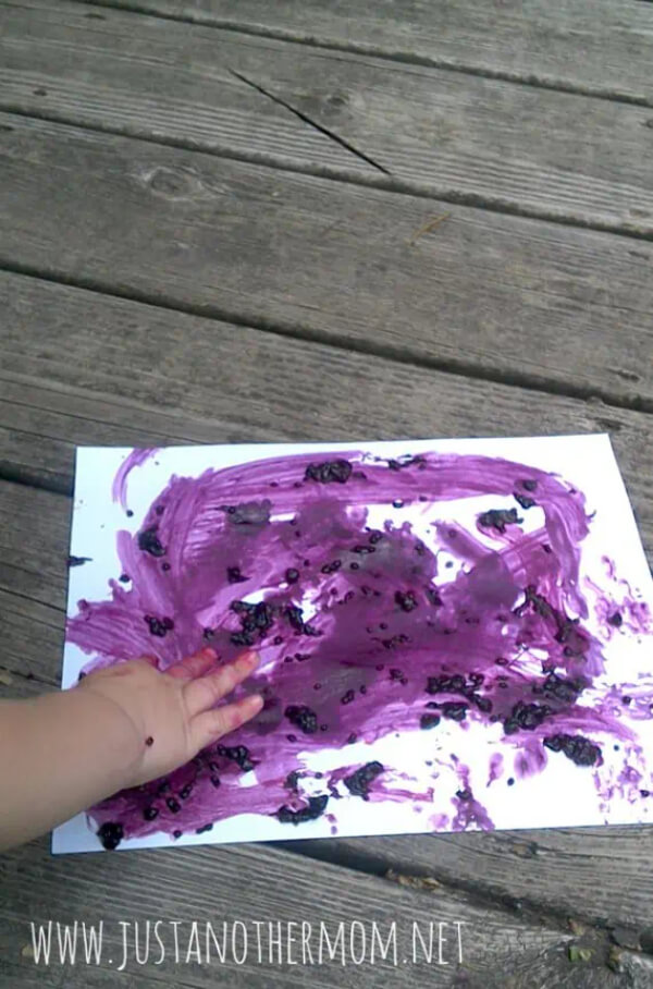 Easy Painting Activities for Kids Finger Paint With Blackberries Idea For Kids