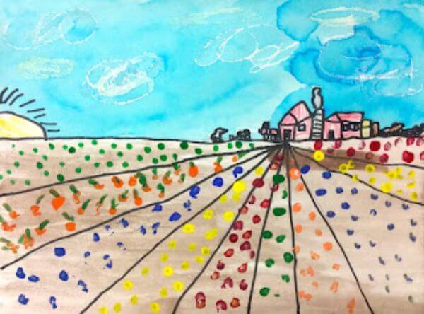First Grade Art Projects for Kids First Grade Farm Landscapes artwork activity