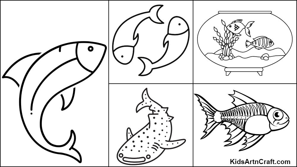 B&W fish sketch to colour 25 cm long | This clipart drawing … | Flickr