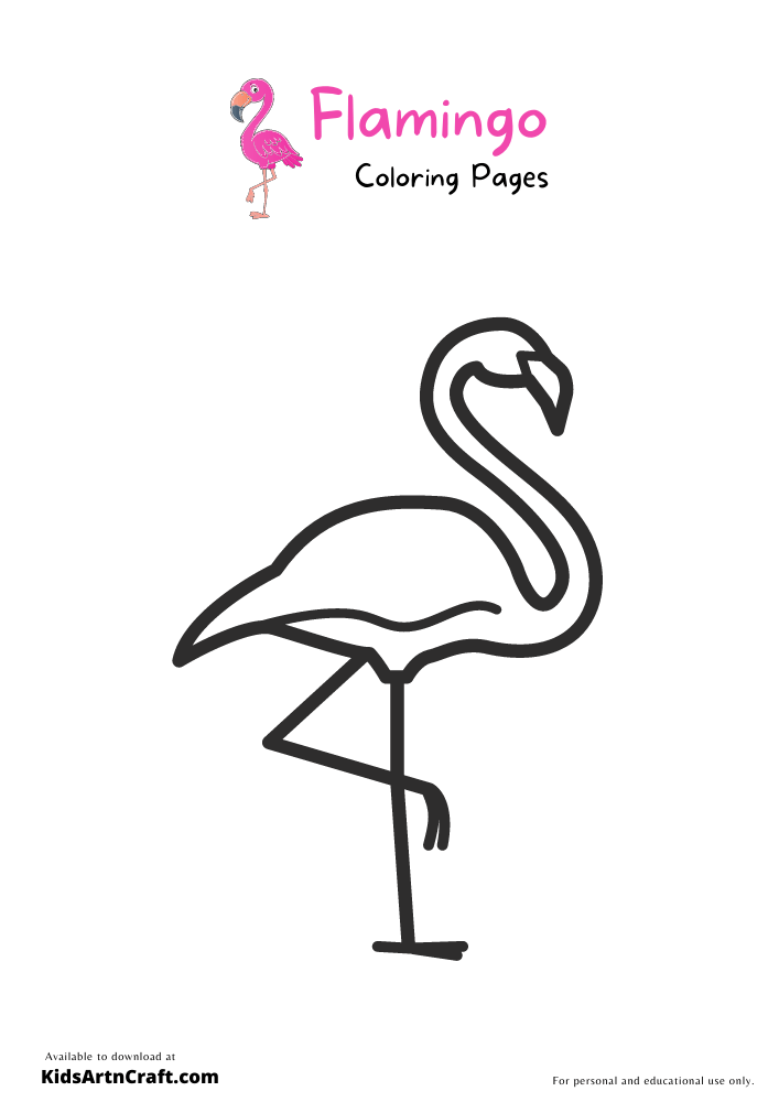 Flamingo Coloring Pages For Kids