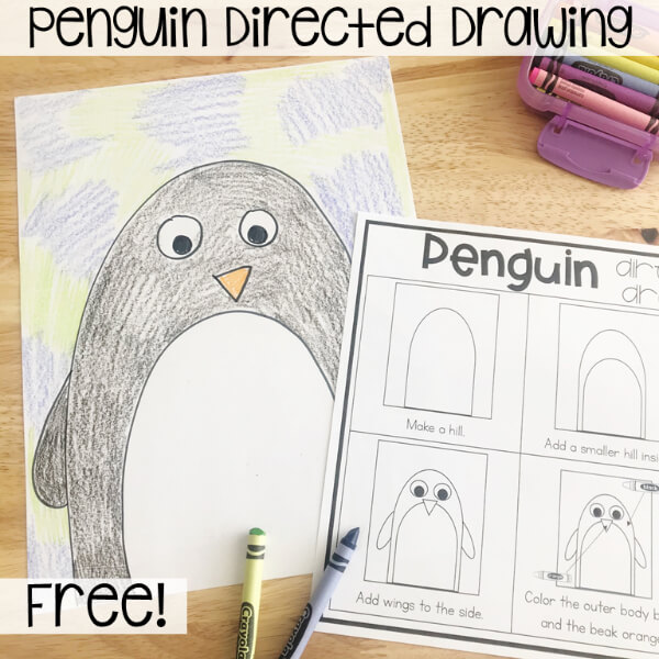 Free Penguin Drawing Activity For Kids