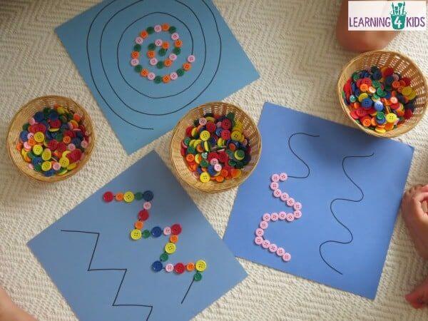 Hands-on Button Playing Learning Craft Activity For Toddlers