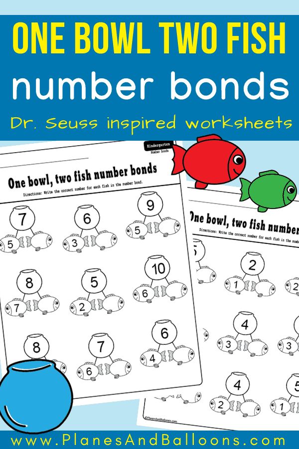 Fun Dr. Seuss Inspired Number Bonds Worksheets