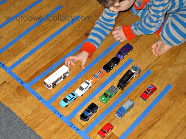 Fun Math Activities With Parking Cars Fun Addition Activities for Kids
