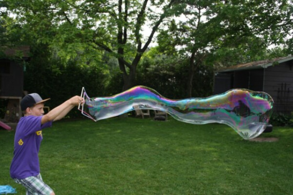 Giant Homemade Bubbles Activity Idea For 12-Years-Olds