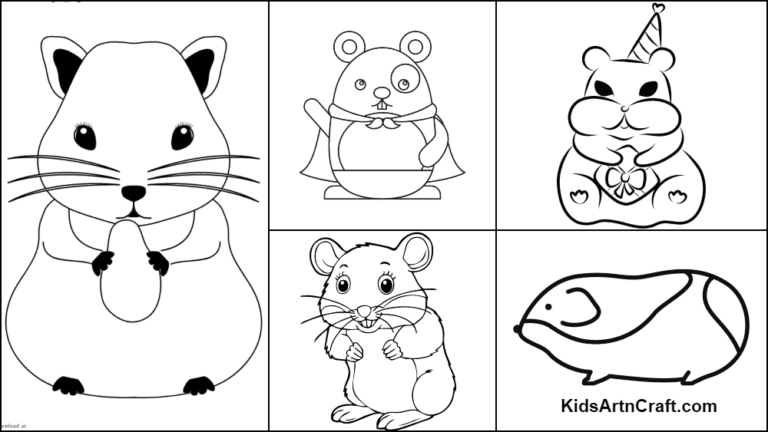 Hamster Coloring Pages For Kids – Free Printables - Kids Art & Craft