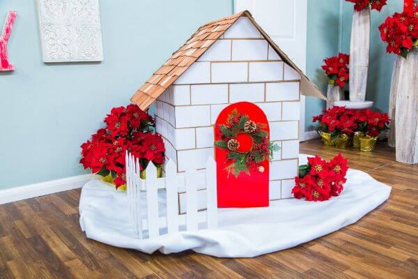 Christmas Cardboard Playhouse For Decoration