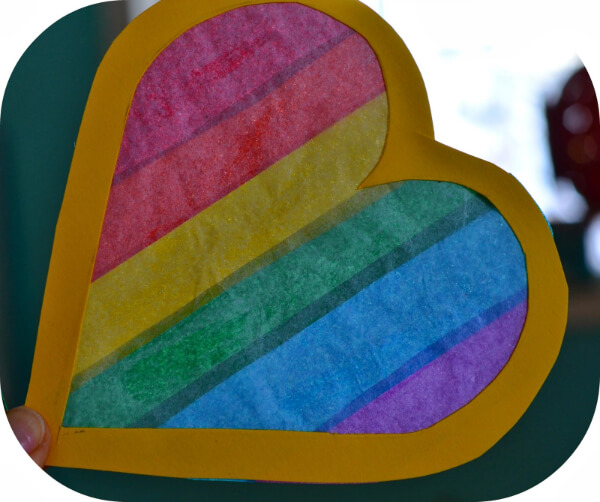 Rainbow Crafts and Activities for Kids Heart Shape Rainbow Craft For Kids