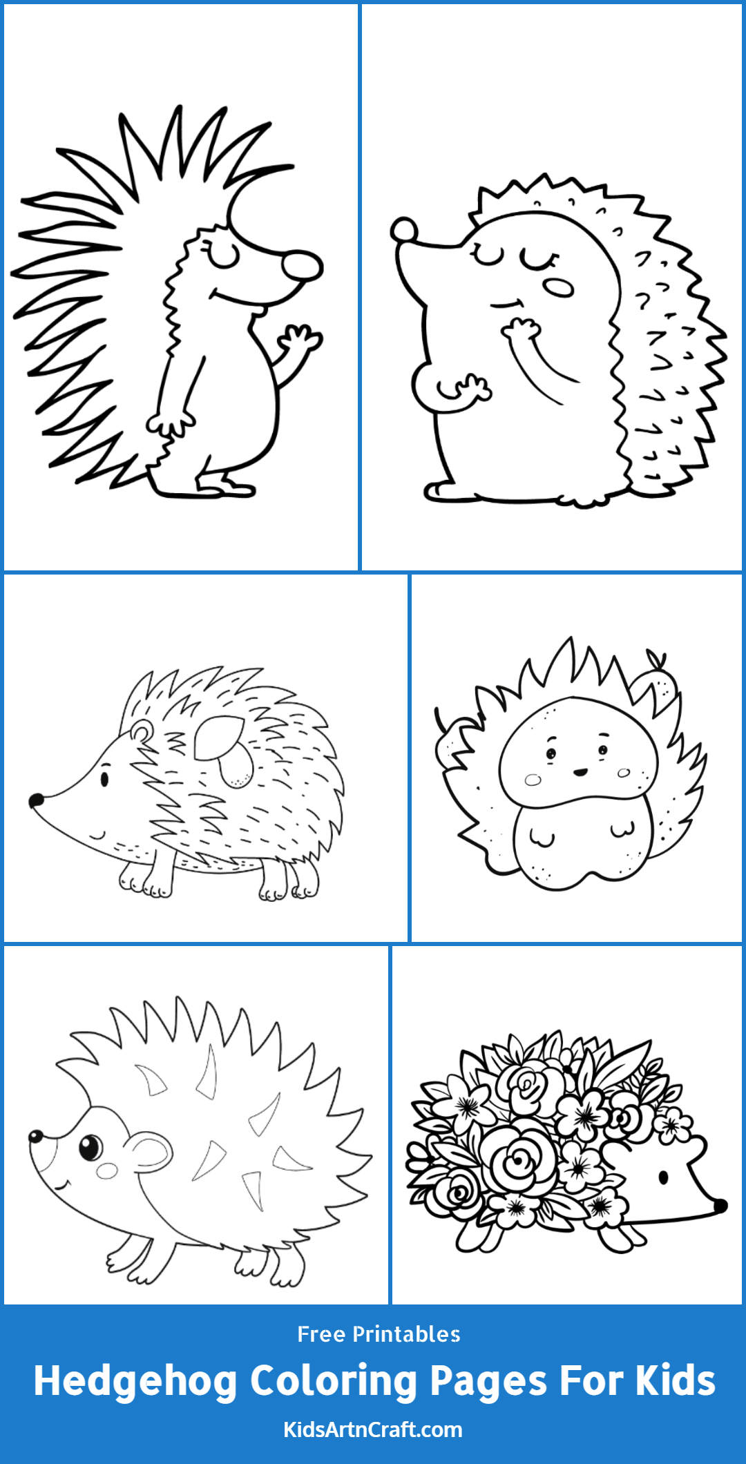 Hedgehog Coloring Pages For Kids – Free Printables