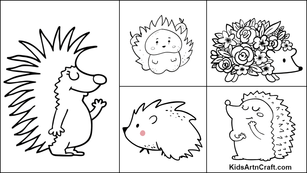 Hedgehog Coloring Pages For Kids – Free Printables - Kids Art & Craft