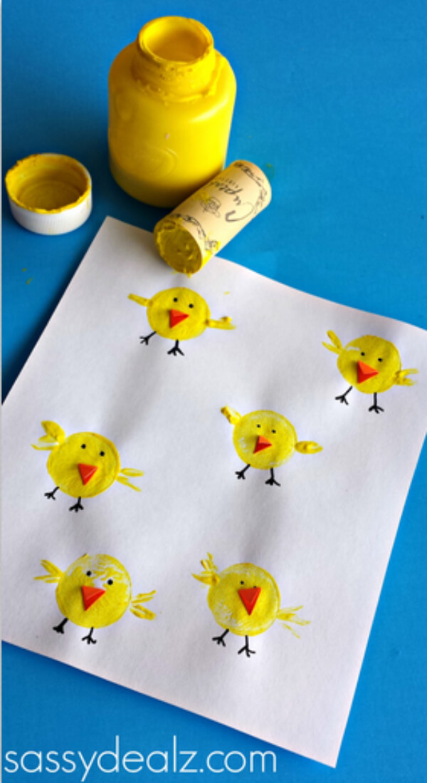 Homemade Easter Cork Chick Crafts For Toddlers Easter Crafts to Make for Toddlers